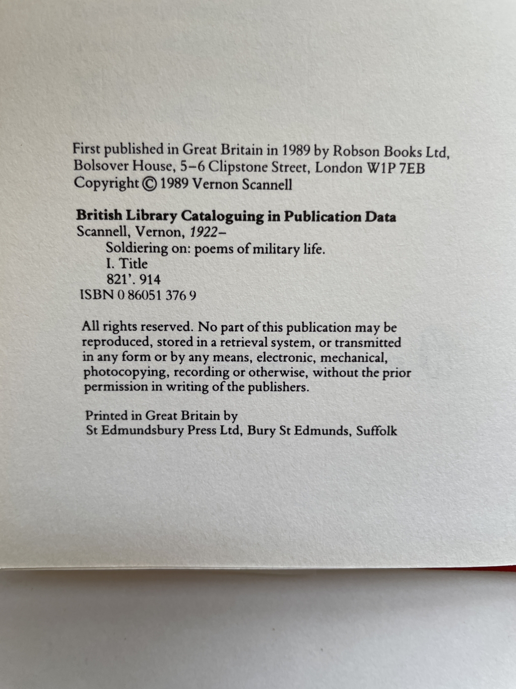 vernon scannell soldiering on signed first 3